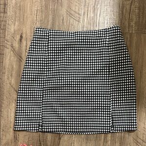 Black and White Gingham Skirt